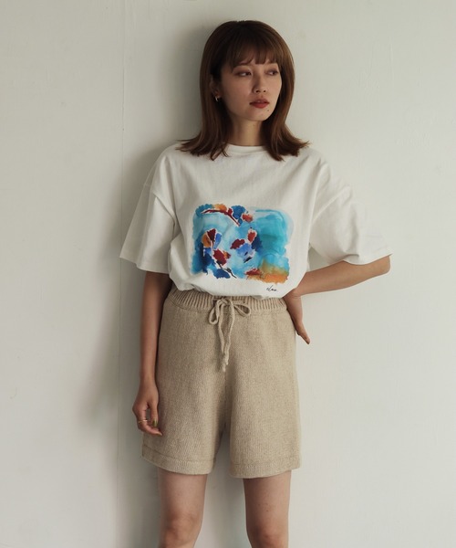 CLEIO（クレイオ）の「入荷なし【CLEIO】リネンニットショートパンツ（その他パンツ・レディース・ブラウン/キナリ・FREE）」の6枚目の写真