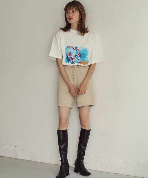 CLEIO（クレイオ）の「入荷なし【CLEIO】リネンニットショートパンツ（その他パンツ・レディース・ブラウン/キナリ・FREE）」の8枚目の写真