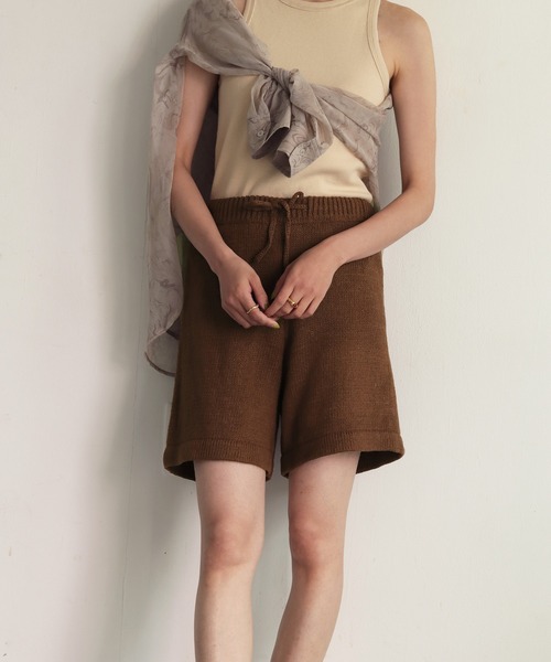 CLEIO（クレイオ）の「入荷なし【CLEIO】リネンニットショートパンツ（その他パンツ・レディース・ブラウン/キナリ・FREE）」の12枚目の写真