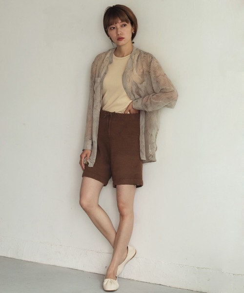 CLEIO（クレイオ）の「入荷なし【CLEIO】リネンニットショートパンツ（その他パンツ・レディース・ブラウン/キナリ・FREE）」の15枚目の写真