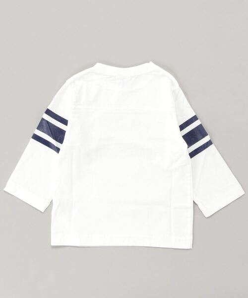 Champion（チャンピオン）の「【Champion/チャンピオン】キッズ キャンパス 3/4スリーブTシャツ（Tシャツ/カットソー・キッズ・ピンク/グレー/ネイビー/オフホワイト・110/130/100/120/140）」の5枚目の写真