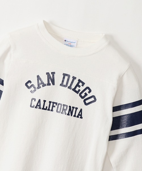 Champion（チャンピオン）の「【Champion/チャンピオン】キッズ キャンパス 3/4スリーブTシャツ（Tシャツ/カットソー・キッズ・ピンク/グレー/ネイビー/オフホワイト・110/130/100/120/140）」の22枚目の写真