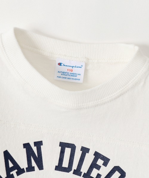 Champion（チャンピオン）の「【Champion/チャンピオン】キッズ キャンパス 3/4スリーブTシャツ（Tシャツ/カットソー・キッズ・ピンク/グレー/ネイビー/オフホワイト・110/130/100/120/140）」の21枚目の写真