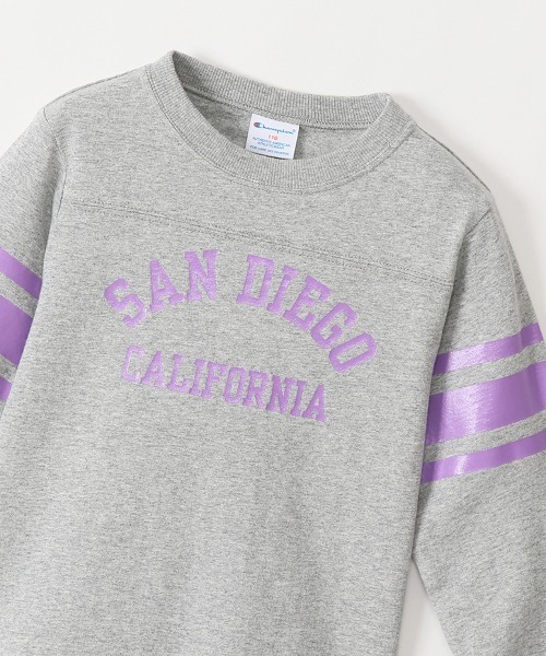 Champion（チャンピオン）の「【Champion/チャンピオン】キッズ キャンパス 3/4スリーブTシャツ（Tシャツ/カットソー・キッズ・ピンク/グレー/ネイビー/オフホワイト・110/130/100/120/140）」の20枚目の写真