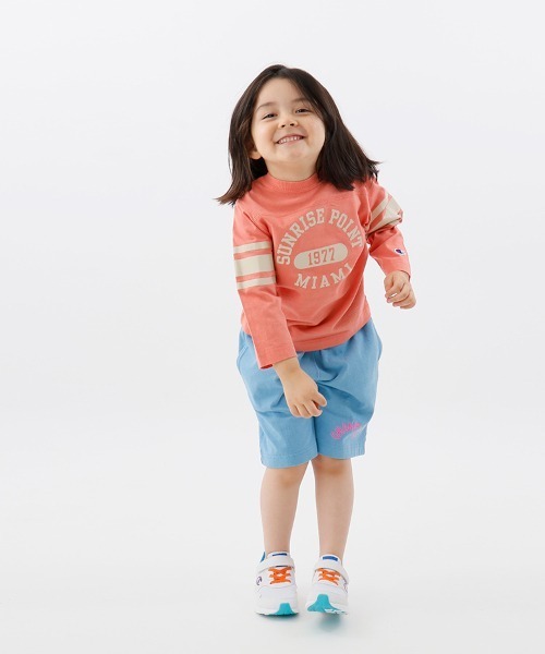 Champion（チャンピオン）の「【Champion/チャンピオン】キッズ キャンパス 3/4スリーブTシャツ（Tシャツ/カットソー・キッズ・ピンク/グレー/ネイビー/オフホワイト・110/130/100/120/140）」の10枚目の写真