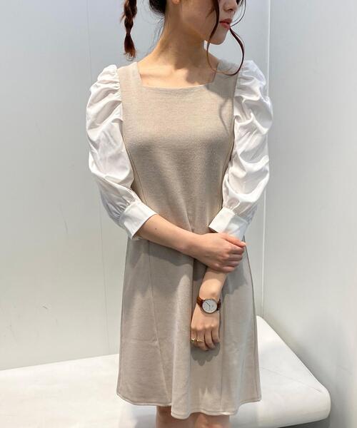 セール 袖異素材ワンピース ワンピース Ingni イング のファッション通販 Zozotown