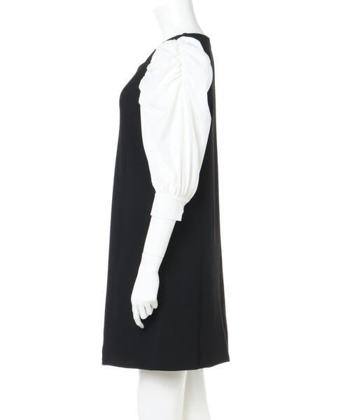 INGNI(イング)の「袖異素材ワンピース(ワンピース・レディース・ブラック/ベージュ/ピンクベージュ・M)」の5枚目の写真