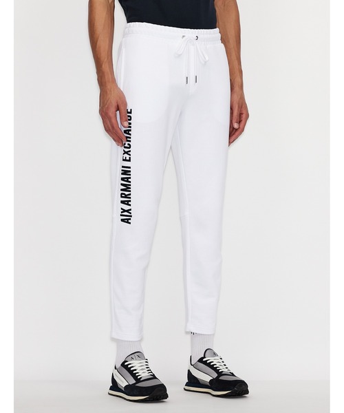 ARMANI EXCHANGE(アルマーニエクスチェンジ)の「【A|X アルマーニ エクスチェンジ】サイドロゴ トラックパンツ(スウェットパンツ・メンズ・ホワイト/ブラック・MEDIUM/SMALL/LARGE/X-LARGE/X-SMALL)」の2枚目の写真