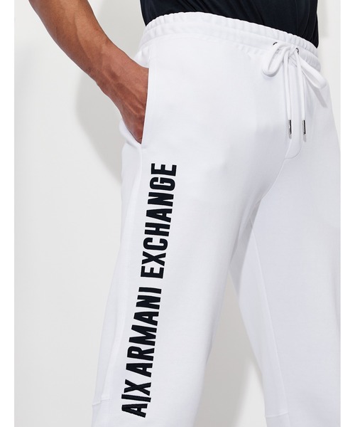 ARMANI EXCHANGE(アルマーニエクスチェンジ)の「【A|X アルマーニ エクスチェンジ】サイドロゴ トラックパンツ(スウェットパンツ・メンズ・ホワイト/ブラック・MEDIUM/SMALL/LARGE/X-LARGE/X-SMALL)」の5枚目の写真