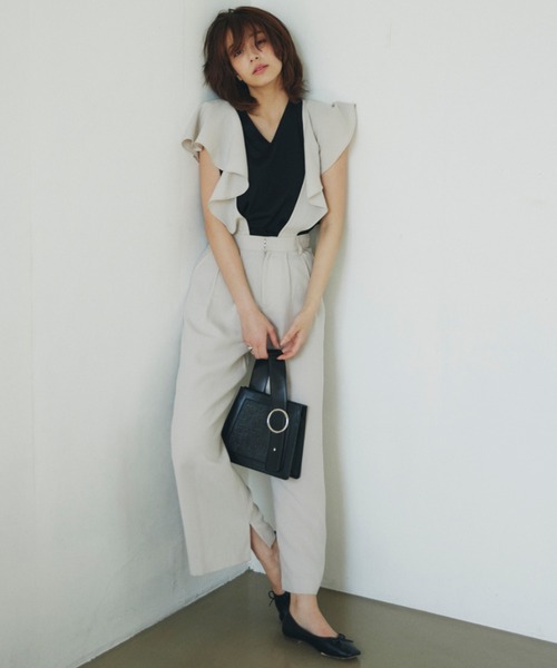 先行予約 フリルサスペンダーワイドパンツ その他パンツ Ezick エジック のファッション通販 Zozotown