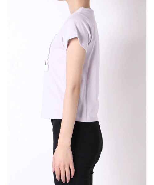 merry jenny（メリージェニー）の「flower garden Tee（Tシャツ/カットソー・レディース・ベージュ/オフホワイト/ラベンダー・FREE）」の5枚目の写真