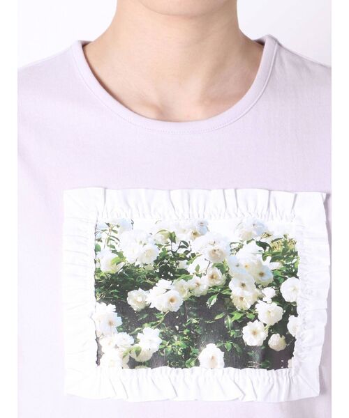 merry jenny（メリージェニー）の「flower garden Tee（Tシャツ/カットソー・レディース・ベージュ/オフホワイト/ラベンダー・FREE）」の12枚目の写真