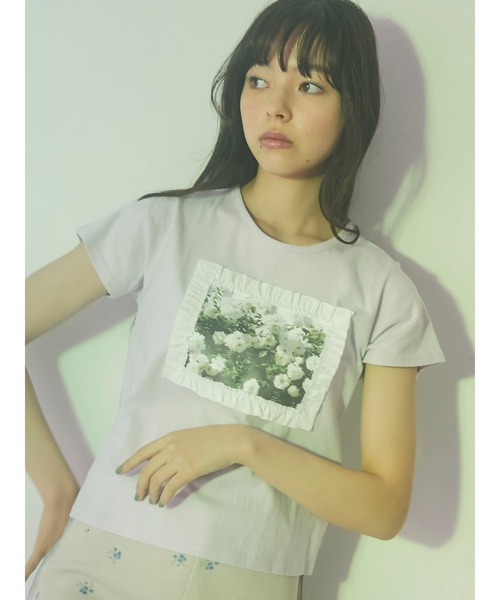 merry jenny（メリージェニー）の「flower garden Tee（Tシャツ/カットソー・レディース・ベージュ/オフホワイト/ラベンダー・FREE）」の20枚目の写真