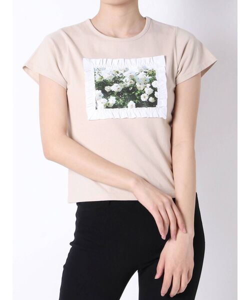 merry jenny（メリージェニー）の「flower garden Tee（Tシャツ/カットソー・レディース・ベージュ/オフホワイト/ラベンダー・FREE）」の13枚目の写真