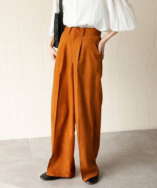 Chillfar（チルファー）の「イージーリラックススラックス（スラックス・レディース・ブラック/オレンジ/グリーン/アイボリー/マスタード/グレイッシュベージュ・FREE）」の6枚目の写真