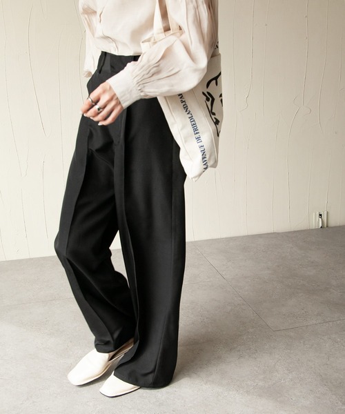 Chillfar（チルファー）の「イージーリラックススラックス（スラックス・レディース・ブラック/オレンジ/グリーン/アイボリー/マスタード/グレイッシュベージュ・FREE）」の3枚目の写真