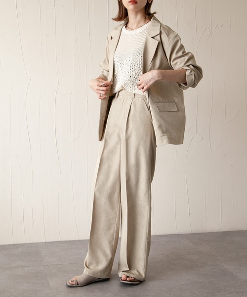 Chillfar（チルファー）の「イージーリラックススラックス（スラックス・レディース・ブラック/オレンジ/グリーン/アイボリー/マスタード/グレイッシュベージュ・FREE）」の8枚目の写真