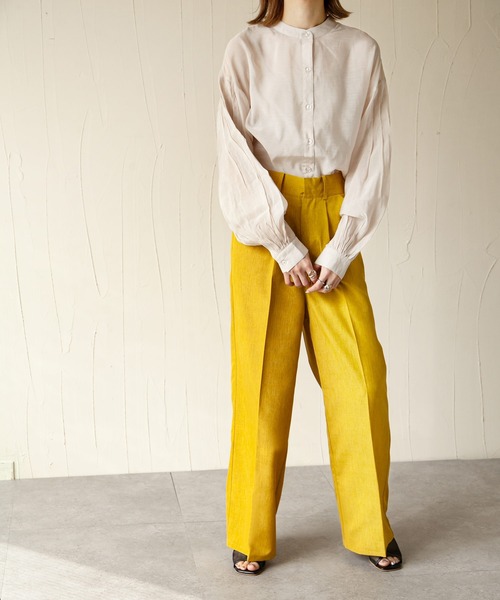 Chillfar（チルファー）の「イージーリラックススラックス（スラックス・レディース・ブラック/オレンジ/グリーン/アイボリー/マスタード/グレイッシュベージュ・FREE）」の10枚目の写真