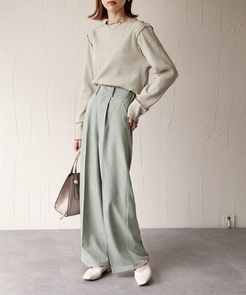 Chillfar（チルファー）の「イージーリラックススラックス（スラックス・レディース・ブラック/オレンジ/グリーン/アイボリー/マスタード/グレイッシュベージュ・FREE）」の15枚目の写真