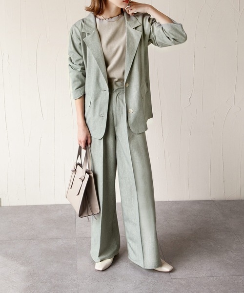 Chillfar（チルファー）の「イージーリラックススラックス（スラックス・レディース・ブラック/オレンジ/グリーン/アイボリー/マスタード/グレイッシュベージュ・FREE）」の9枚目の写真