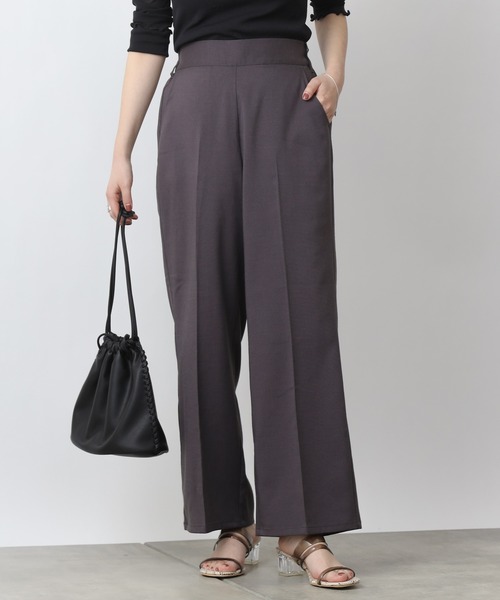 COLONY 2139（コロニートゥーワンスリーナイン）の「テックリネンストレートロングパンツ(セットアップ可)（その他パンツ・レディース・チャコールグレー/ベージュ/ブルー/グリーン・SMALL/MEDIUM/LARGE）」の2枚目の写真