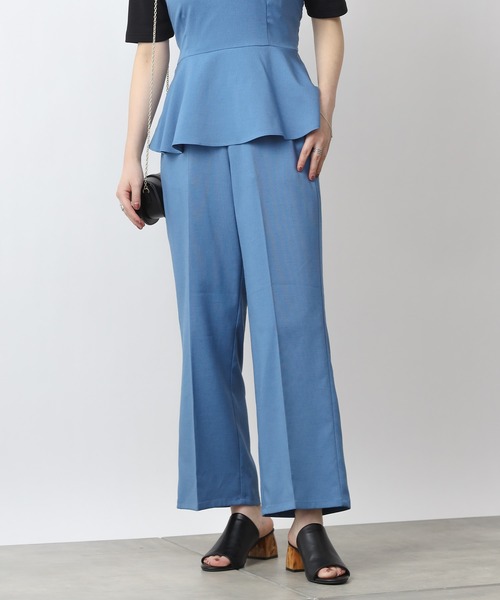 COLONY 2139（コロニートゥーワンスリーナイン）の「テックリネンストレートロングパンツ(セットアップ可)（その他パンツ・レディース・チャコールグレー/ベージュ/ブルー/グリーン・SMALL/MEDIUM/LARGE）」の7枚目の写真