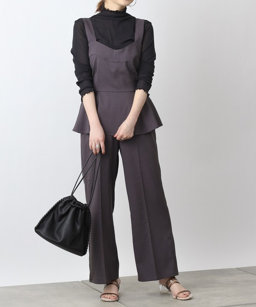 COLONY 2139（コロニートゥーワンスリーナイン）の「テックリネンストレートロングパンツ(セットアップ可)（その他パンツ・レディース・チャコールグレー/ベージュ/ブルー/グリーン・SMALL/MEDIUM/LARGE）」の15枚目の写真