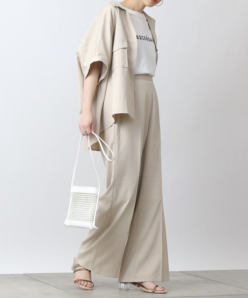 COLONY 2139（コロニートゥーワンスリーナイン）の「テックリネンストレートロングパンツ(セットアップ可)（その他パンツ・レディース・チャコールグレー/ベージュ/ブルー/グリーン・SMALL/MEDIUM/LARGE）」の10枚目の写真