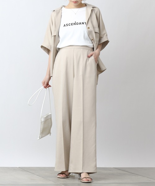 COLONY 2139（コロニートゥーワンスリーナイン）の「テックリネンストレートロングパンツ(セットアップ可)（その他パンツ・レディース・チャコールグレー/ベージュ/ブルー/グリーン・SMALL/MEDIUM/LARGE）」の20枚目の写真