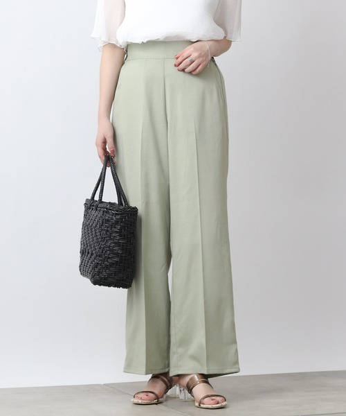 COLONY 2139（コロニートゥーワンスリーナイン）の「テックリネンストレートロングパンツ(セットアップ可)（その他パンツ・レディース・チャコールグレー/ベージュ/ブルー/グリーン・SMALL/MEDIUM/LARGE）」の6枚目の写真