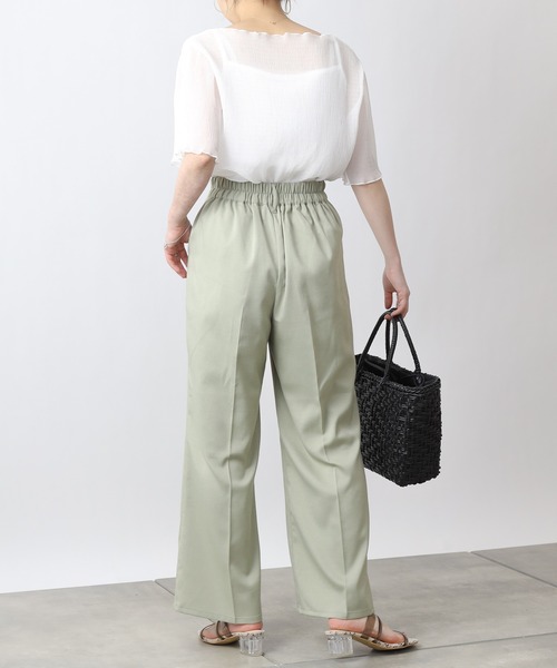 COLONY 2139（コロニートゥーワンスリーナイン）の「テックリネンストレートロングパンツ(セットアップ可)（その他パンツ・レディース・チャコールグレー/ベージュ/ブルー/グリーン・SMALL/MEDIUM/LARGE）」の21枚目の写真