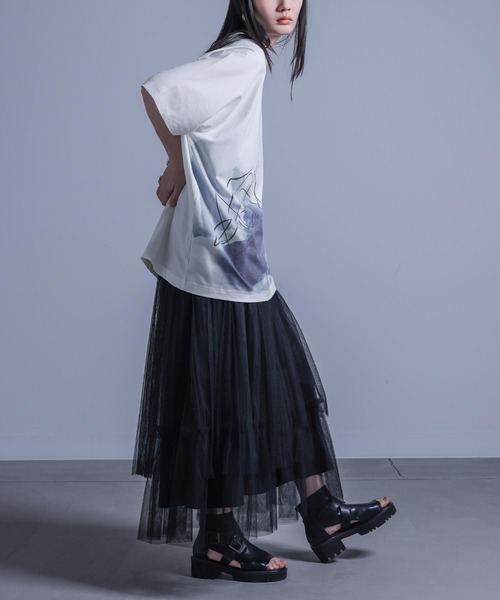 kOhAKU（コハク）の「『線画×ペイント風Tシャツ』（Tシャツ/カットソー・レディース・オフホワイト・FREE）」の18枚目の写真