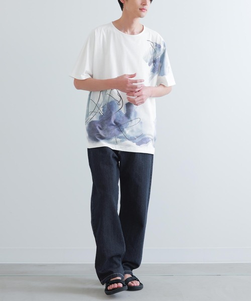 線画×ペイント風Tシャツ』（Tシャツ/カットソー）｜kOhAKU