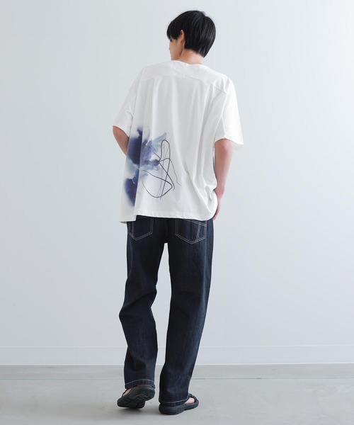 kOhAKU（コハク）の「『線画×ペイント風Tシャツ』（Tシャツ/カットソー・レディース・オフホワイト・FREE）」の5枚目の写真