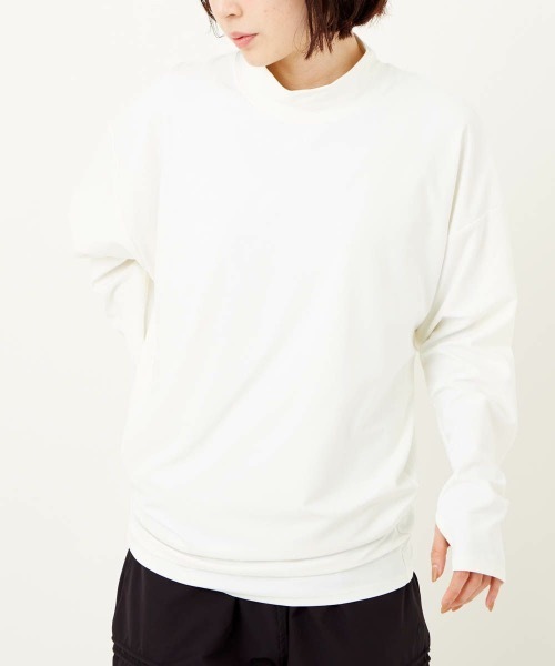 Ocean Pacific（オーシャンパシフィック）の「【OP / オーピー】レディース水陸両用UVウェア / 長袖（Tシャツ/カットソー・レディース・ホワイト/ブラック/ベージュ/ミント・MEDIUM/LARGE）」の2枚目の写真