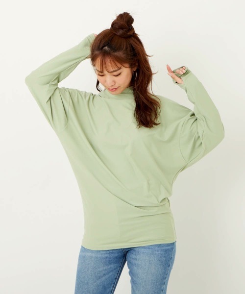 Ocean Pacific（オーシャンパシフィック）の「【OP / オーピー】レディース水陸両用UVウェア / 長袖（Tシャツ/カットソー・レディース・ホワイト/ブラック/ベージュ/ミント・MEDIUM/LARGE）」の4枚目の写真