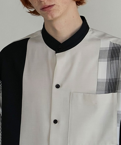 UNITED TOKYO（ユナイテッドトウキョウ）の「コンビチェックシャツ（シャツ/ブラウス・メンズ・アイボリー/グレー・1/3/2）」の11枚目の写真