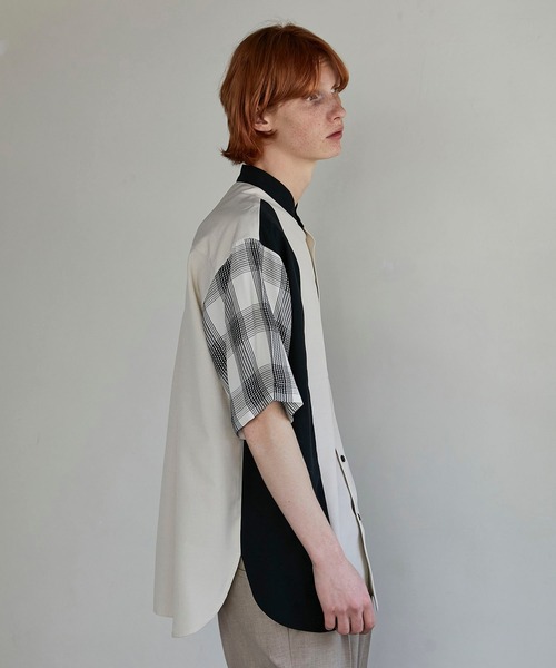 UNITED TOKYO（ユナイテッドトウキョウ）の「コンビチェックシャツ（シャツ/ブラウス・メンズ・アイボリー/グレー・1/3/2）」の10枚目の写真