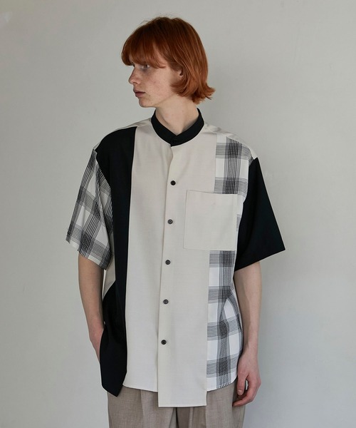 UNITED TOKYO（ユナイテッドトウキョウ）の「コンビチェックシャツ（シャツ/ブラウス・メンズ・アイボリー/グレー・1/3/2）」の5枚目の写真