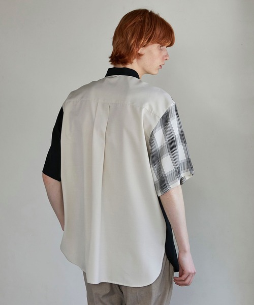 UNITED TOKYO（ユナイテッドトウキョウ）の「コンビチェックシャツ（シャツ/ブラウス・メンズ・アイボリー/グレー・1/3/2）」の8枚目の写真