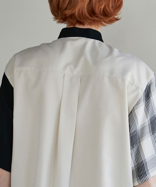 UNITED TOKYO（ユナイテッドトウキョウ）の「コンビチェックシャツ（シャツ/ブラウス・メンズ・アイボリー/グレー・1/3/2）」の14枚目の写真