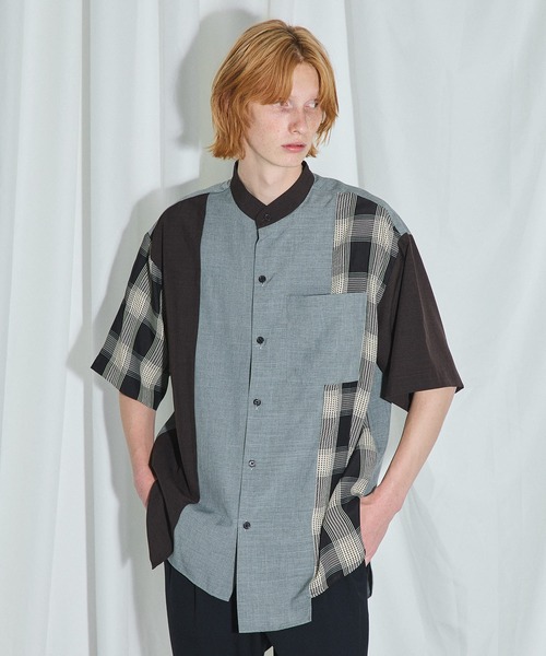 UNITED TOKYO（ユナイテッドトウキョウ）の「コンビチェックシャツ（シャツ/ブラウス・メンズ・アイボリー/グレー・1/3/2）」の22枚目の写真