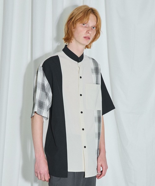 UNITED TOKYO（ユナイテッドトウキョウ）の「コンビチェックシャツ（シャツ/ブラウス・メンズ・アイボリー/グレー・1/3/2）」の19枚目の写真