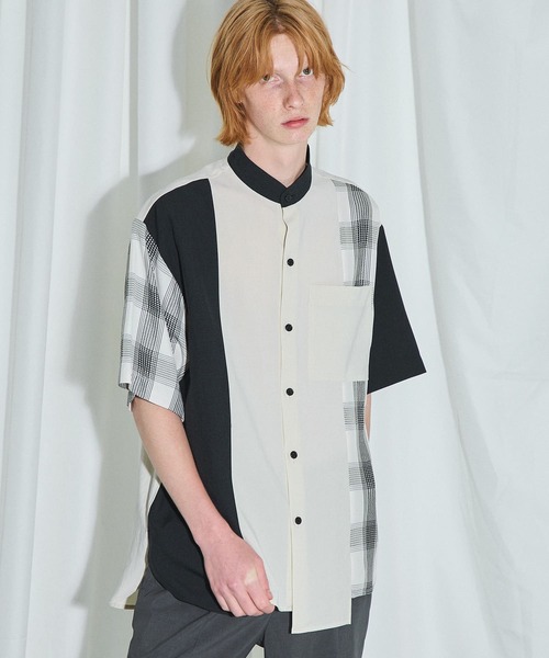 UNITED TOKYO（ユナイテッドトウキョウ）の「コンビチェックシャツ（シャツ/ブラウス・メンズ・アイボリー/グレー・1/3/2）」の16枚目の写真