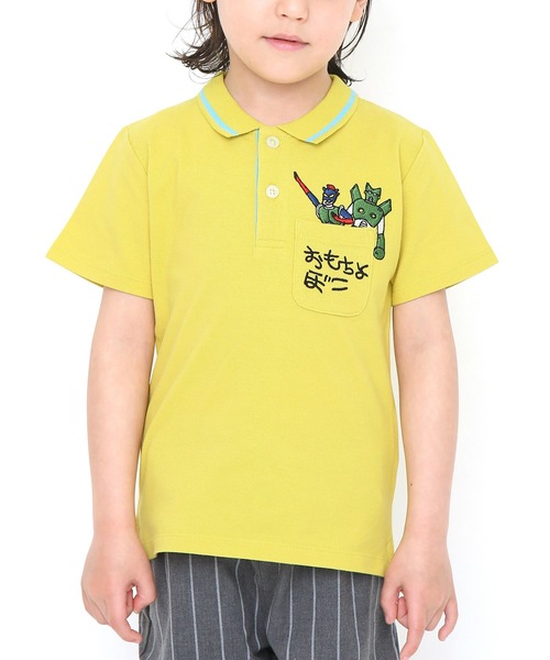 Design Tshirts Store graniph（デザイン　ティーシャツ　ストア　グラニフ）の「おもちょぼこ(クレヨンしんちゃん)｜コラボキッズポロシャツ（ポロシャツ・キッズ・イエロー・130/110/120/100/140）」の5枚目の写真
