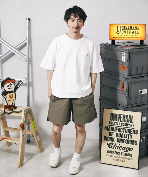 JOURNAL STANDARD relume(ジャーナルスタンダード レリューム)の「《追加》【Uni Ease by UNIVERSAL OVERALL】別注ポンチポケットTシャツ(Tシャツ/カットソー・メンズ・ホワイト/オリーブ/ライトブルー/ブラック・MEDIUM/LARGE)」の10枚目の写真