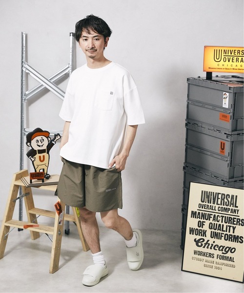 JOURNAL STANDARD relume(ジャーナルスタンダード レリューム)の「《追加》【Uni Ease by UNIVERSAL OVERALL】別注ポンチポケットTシャツ(Tシャツ/カットソー・メンズ・ホワイト/オリーブ/ライトブルー/ブラック・MEDIUM/LARGE)」の17枚目の写真