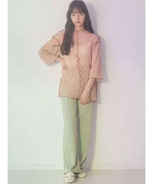 merry jenny（メリージェニー）の「チェックカットパンツ（その他パンツ・レディース・ブラック/ピンク/グリーン・FREE）」の14枚目の写真