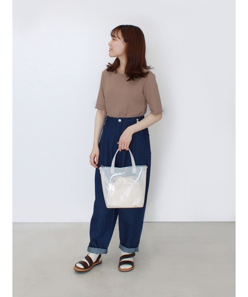 ehka sopo（エヘカソポ）の「5分袖フリル衿メローカットソー（Tシャツ/カットソー・レディース・キナリ/グリーン/ベージュ・ﾌﾘ-）」の8枚目の写真