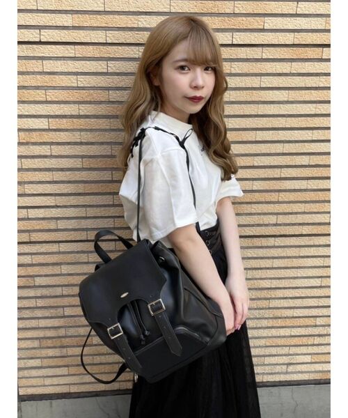 EATME（イートミー）の「ベルテッドリュック（バックパック/リュック・レディース・ブラック/クリーム・FREE）」の4枚目の写真